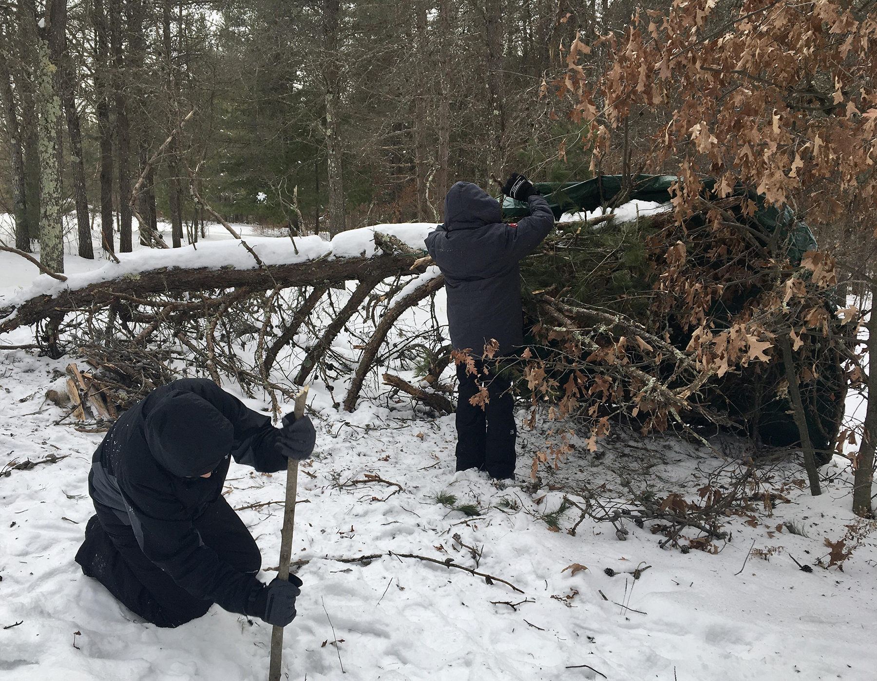 kids learning winter survival